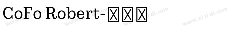 CoFo Robert字体转换